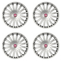 Капачки за Fiat (червени) 15 CRYSTAL сребристо