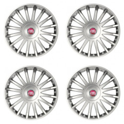 Капачки за Fiat (червени) 15 CRYSTAL сребристо