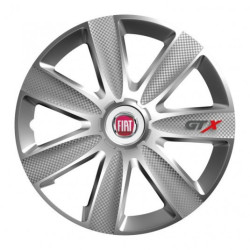Капачки за Fiat (червени) 15 GTX CARBON silver