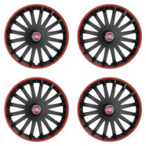 Капачки за Fiat (червени) 15 CRYSTAL RO black
