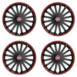 Капачки за Fiat (червени) 15 CRYSTAL RO black