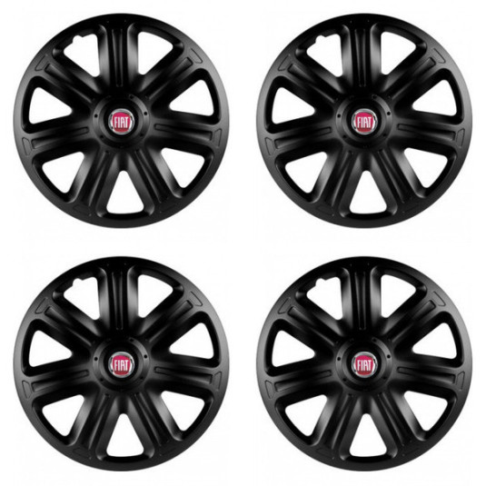 Капачки за Fiat (червени) 15 COMFORT BLACK
