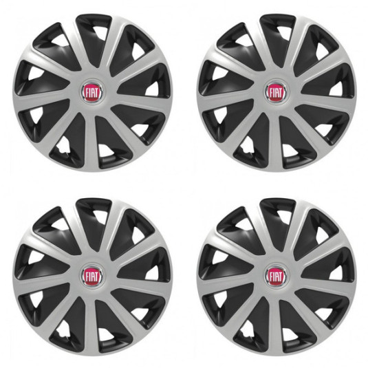 Колесни капачки за Fiat (червени) за микробуси 15 Craft silver and black