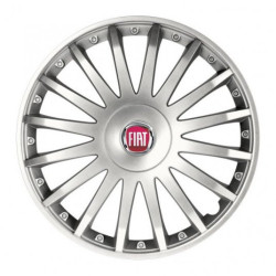 Капачки за Fiat (червени) 16 CRYSTAL silver