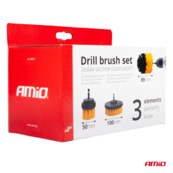 Комплект четки за миене за пробивна машина 3бр. AMiO-04017