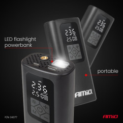 Безжичен въздушен компресор LED USB-C 40W AMiO-04377