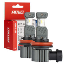 LED крушки за главното осветление Hybrid серия H8 H9 H11 H16 6000K Canbus 60W AMIO-04116