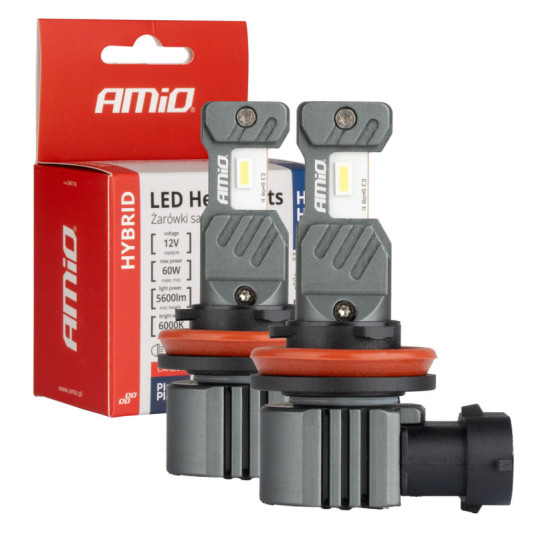 LED крушки за главното осветление Hybrid серия H8 H9 H11 H16 6000K Canbus 60W AMIO-04116