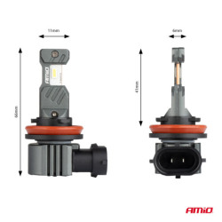 LED крушки за главното осветление Hybrid серия H8 H9 H11 H16 6000K Canbus 60W AMIO-04116