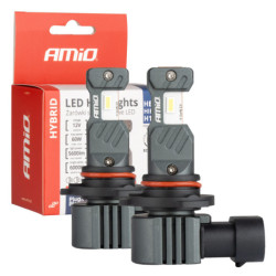 LED крушки за основното осветление Hybrid серия HB3 HIR1 H10 6000K Canbus 60W AMIO-04117