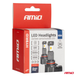 LED крушки за основното светлинна серия Hybrid HB4 9006 6000K Canbus 60W AMIO-04118