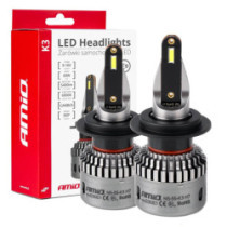 LED крушки за главното осветление K3 H7 12V 6000K canbus AMIO-03683