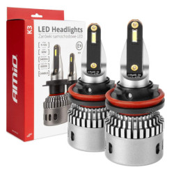 LED крушки главно осветление K3 H8 H9 H11 H16 12V 6000K canbus AMIO-03686