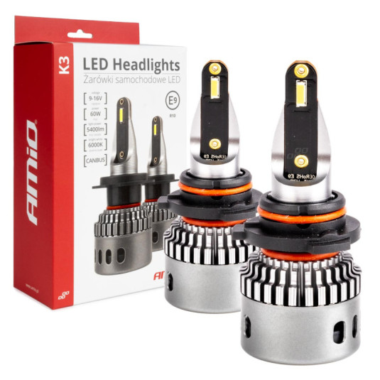 LED лампи за главно осветление K3 HB3/HIR1 9011/H10 12V 6000K canbus AMIO-03687