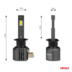 LED крушки X4-series AVIATOR H1 6500K макс 44W AMIO-03761