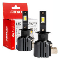 LED крушки X4-series AVIATOR H3 6500K макс 44W AMIO-03762