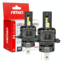 LED светлини X4-series AVIATOR H4/H19 6500K макс 44W AMIO-03763