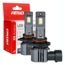 LED крушки X4-series AVIATOR HB3 9005 HIR1 9011 H10 6500K макс 44W AMIO-03766