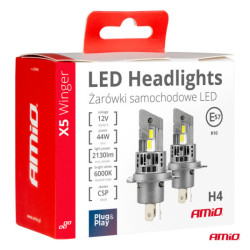 LED лампи X5-series WINGER H4 6000K max 44W AMIO-03945