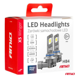 LED светлини X5-series WINGER HB4 6000K max 50W AMIO-03949