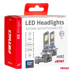 LED крушки X5-series WINGER HIR2 6000K макс 50W AMIO-03950