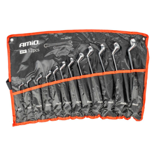 Комплект двустранни ключове 6-32cm 12бр AMiO-04197