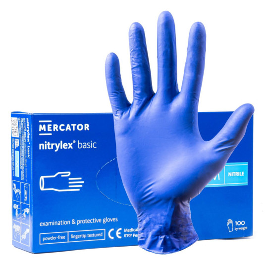 Нитрилни ръкавици Nitrylex Basic размер M, 100 бр.