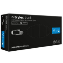 Нитрилни ръкавици Nitrylex Basic размер M, 100 бр. черни