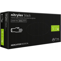 Нитрилни ръкавици Nitrylex Basic размер S, 100 бр. черни