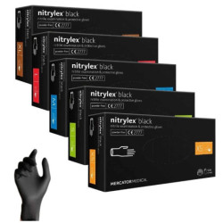 Нитрилни ръкавици Nitrylex Basic размер S, 100 бр. черни