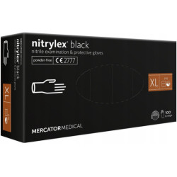 Нитрилови ръкавици Nitrylex Basic размер XL, 100 бр. black