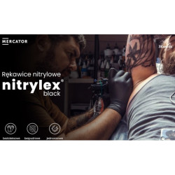 Нитрилови ръкавици Nitrylex Basic размер XL, 100 бр. black