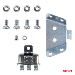 Звукова сигнализация на клаксона комплект 2 бр. червена 125 mm 12V AMIO-04075