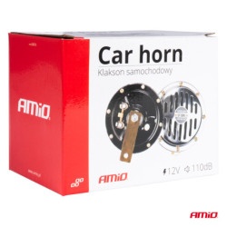 Звукова сигнализация клаксон хром 125 mm 12V AMIO-04074