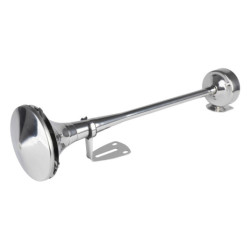 Звукова сигнализация клаксон хром 520 mm 12V 24V HighTone AMIO-04077