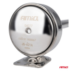 Звукова сигнализация клаксон хром 520 mm 12V 24V HighTone AMIO-04077