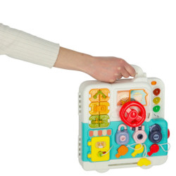 Сензорна манипулационна дъска Montessori с дръжки мече XXL светлина звук