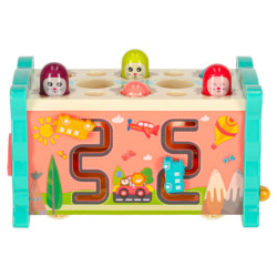Сензорна играчка за бебета 8в1 Bibi-inn синя