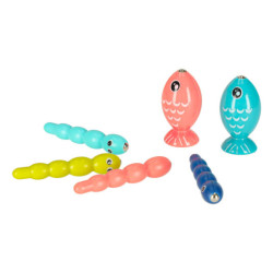 Сензорна играчка за бебета 8в1 Bibi-inn синя