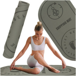 Постелка за йога с шумоизолация 127x63x0,6 см, сива