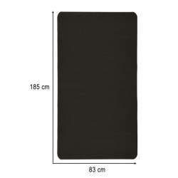 Постелка за йога вълнообразна 185x80x1,5 см, черна