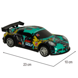 RC спортна кола синьо - зелена
