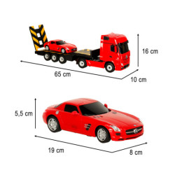 RC автомобил 1:26 Mercedes-Benz Actros, червен
