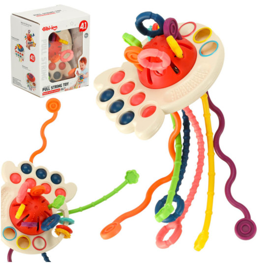 Montessori сензорна играчка за бебета шнурове бутони мъниста