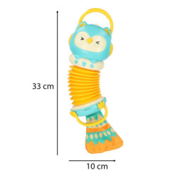 Harmony akordeón pre deti оранжева sova hrajúca LED 30cm