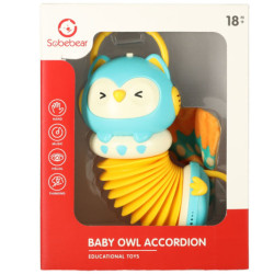 Harmony akordeón pre deti оранжева sova hrajúca LED 30cm