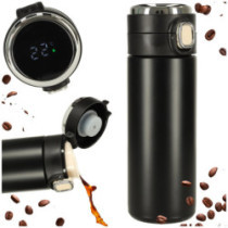 Термокъса с мундщук LED термос 420ml черен