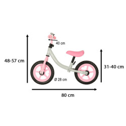 Триколка TRIKE FIX BALANCE бяло-розова