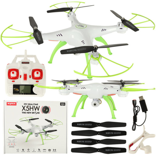 Дрон RC SYMA X5HW с камера Wi-Fi, бял