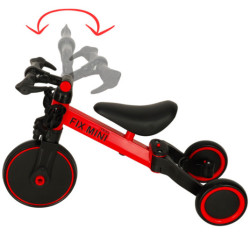 Trojkolka TRIKE FIX MINI CROSS - COUNTRY 3V1 s pedálmi червена